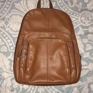Leather backpack